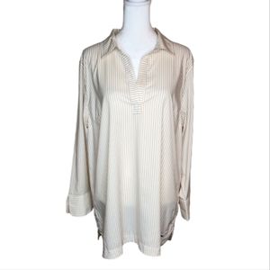 Vineyard Vines Cream and Beige Pinstripe Tunic